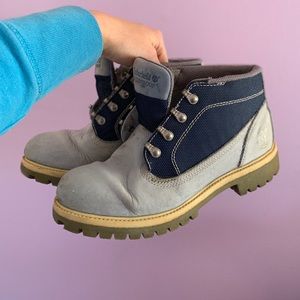 Blue Timberlands Size 8M